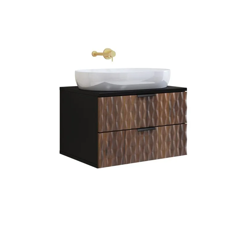 Badeværelsesmøbel Enzo med 2 Skuffer Væghængt - 63 cm - Hus & renovering - Køkken & bad - Badeværelse - Badeværelsesmøbler - Badeværelsesskab