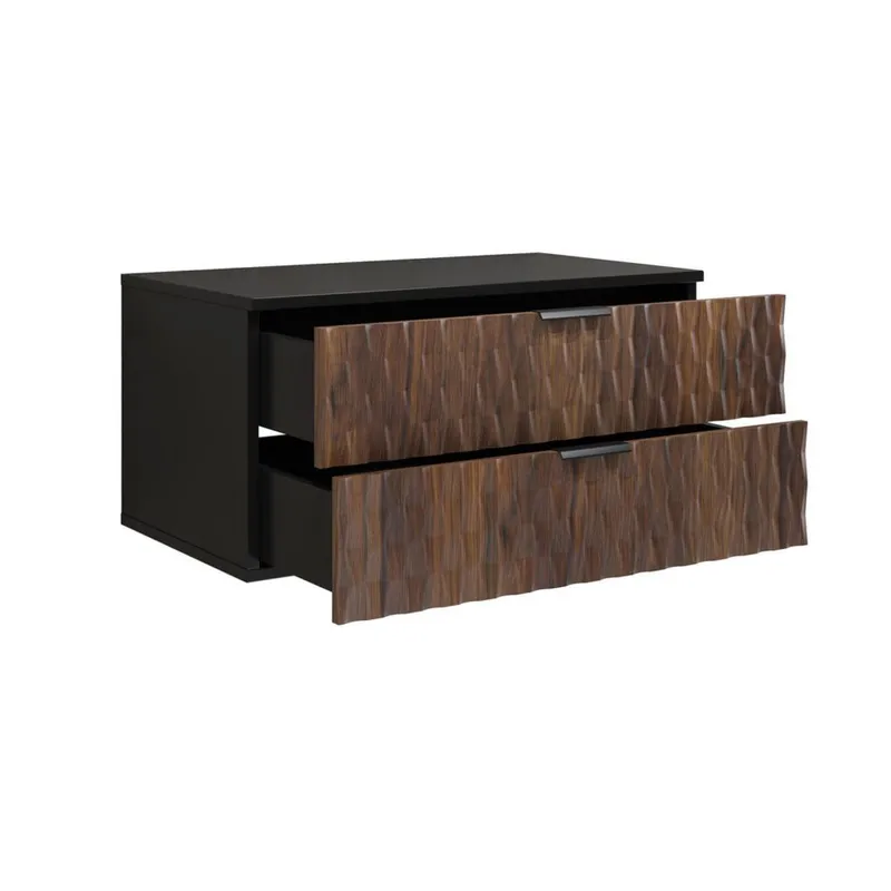 Badeværelsesmøbel Enzo med 2 Skuffer Væghængt - 81 cm - Hus & renovering - Køkken & bad - Badeværelse - Badeværelsesmøbler - Badeværelsesskab