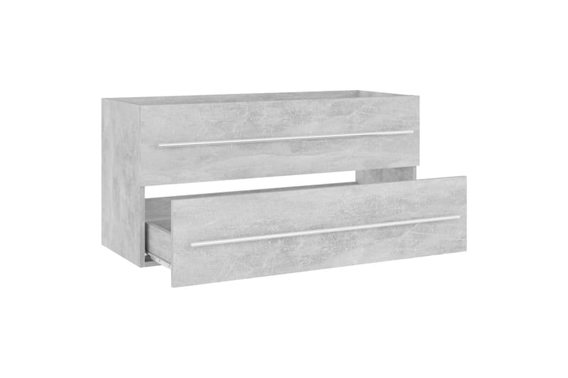 badeværelsesmøbelsæt 2 dele spånplade betongrå - Grå - Komplette møbelpakker