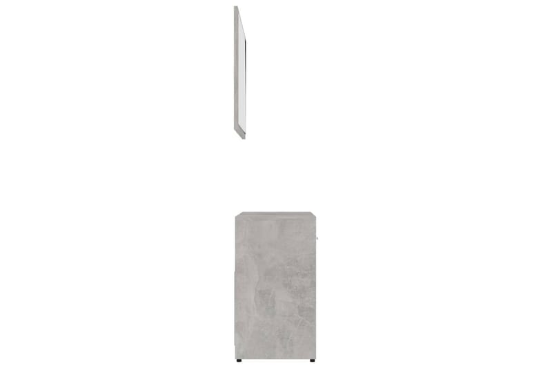 badeværelsesmøbelsæt 3 dele spånplade betongrå - Grå - Komplette møbelpakker