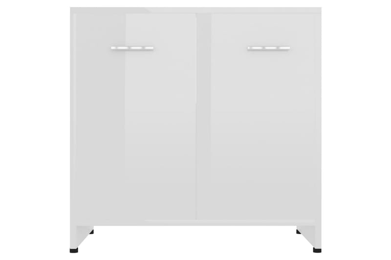 badeværelsesmøbelsæt 4 dele hvid højglans - Hvid - Komplette møbelpakker