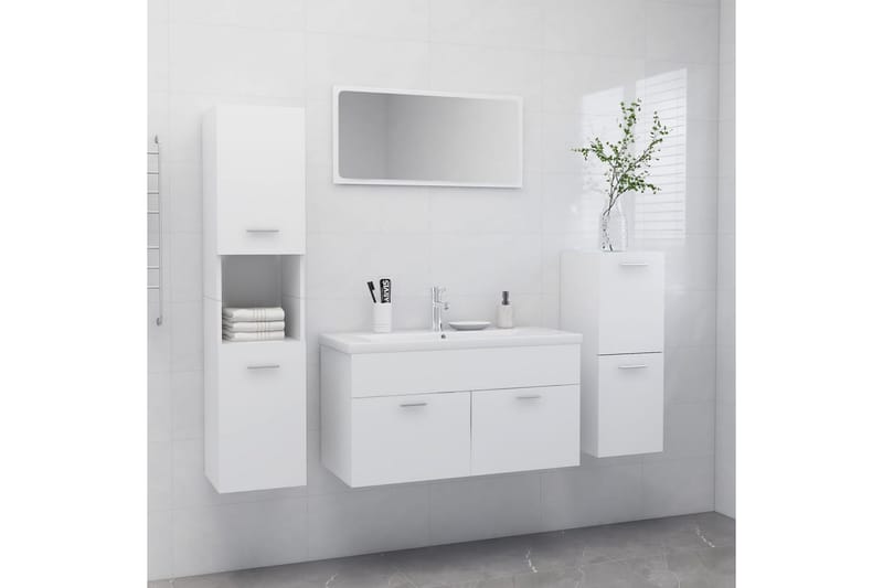badeværelsesmøbelsæt spånplade hvid - Hvid - Hus & renovering - Køkken & bad - Badeværelse - Badeværelsesmøbler - Komplette møbelpakker