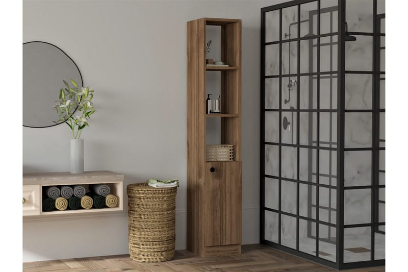 Andifli Badeværelsesopbevaring 30x170 cm, Brun