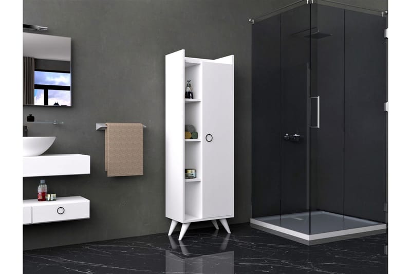 Andifli Badeværelsesopbevaring 50x140 cm, Hvid