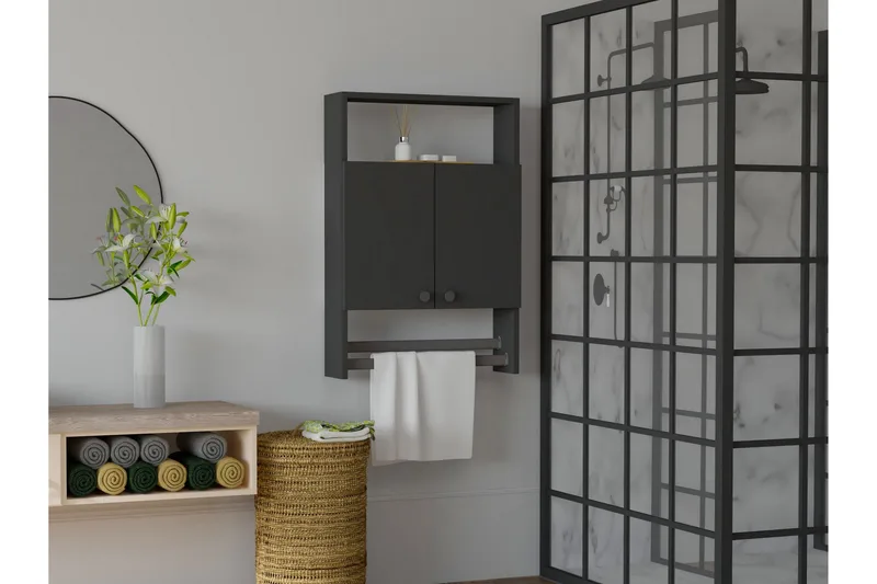 Andifli Badeværelsesopbevaring 60x87 cm, Antracit