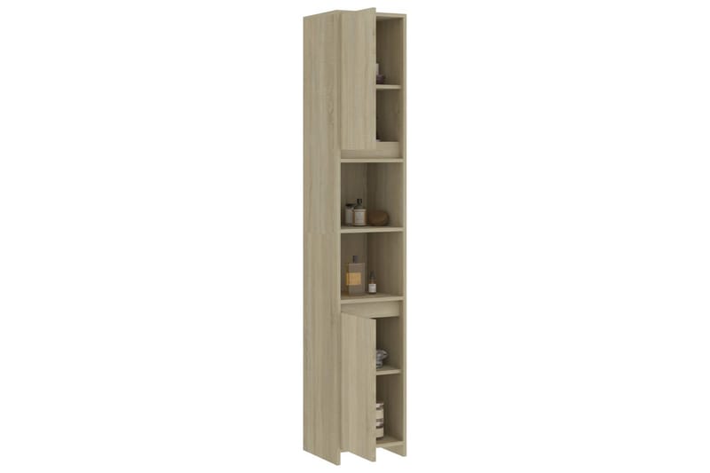 Badeværelsesskab 30X30X183,5 cm Spånplade Sonoma-Eg - Brun - Hus & renovering - Køkken & bad - Badeværelse - Badeværelsesmøbler - Badeværelsesopbevaring