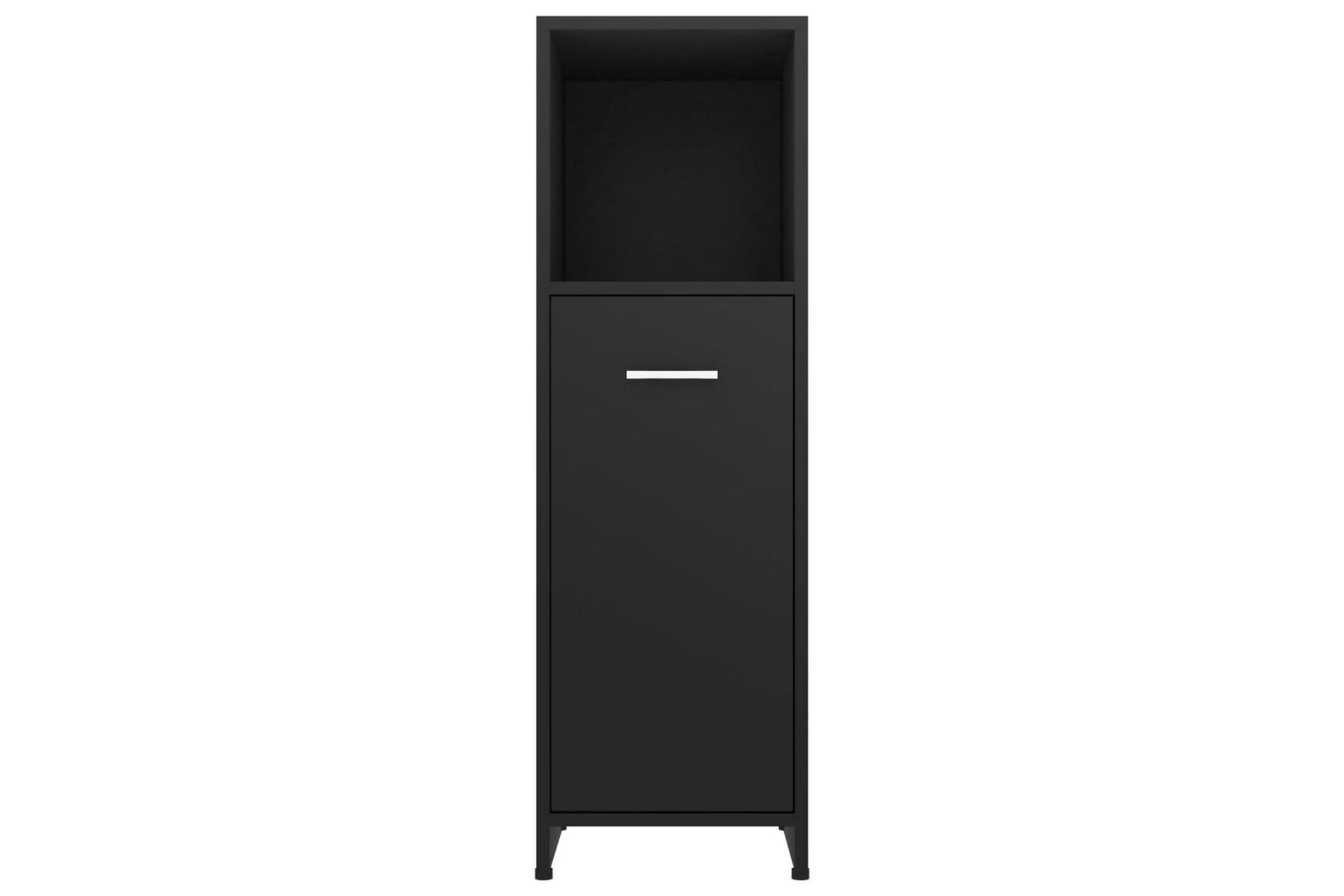 Badeværelsesskab 30X30X95 cm Spånplade Sort - Sort - Hus & renovering - Køkken & bad - Badeværelse - Badeværelsesmøbler - Badeværelsesopbevaring