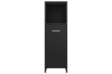 Badeværelsesskab 30X30X95 cm Spånplade Sort - Sort - Hus & renovering - Køkken & bad - Badeværelse - Badeværelsesmøbler - Badeværelsesopbevaring