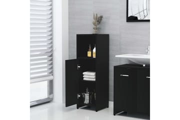 Badeværelsesskab 30X30X95 cm Spånplade Sort - Sort - Hus & renovering - Køkken & bad - Badeværelse - Badeværelsesmøbler - Badeværelsesopbevaring