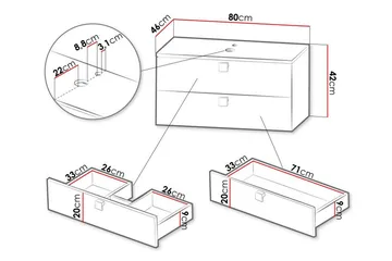 Glenndale Badrumsförvaring Concept 55 Black - Hus & renovering - Køkken & bad - Badeværelse - Badeværelsesmøbler - Badeværelsesopbevaring