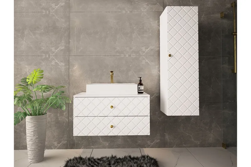 Glenndale Badrumsförvaring Concept 55 White - Hus & renovering - Køkken & bad - Badeværelse - Badeværelsesmøbler - Badeværelsesopbevaring