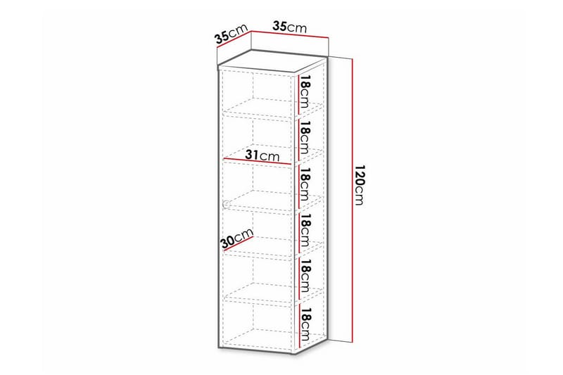 Glenndale Badrumsförvaring Concept 55 White - Hus & renovering - Køkken & bad - Badeværelse - Badeværelsesmøbler - Badeværelsesopbevaring