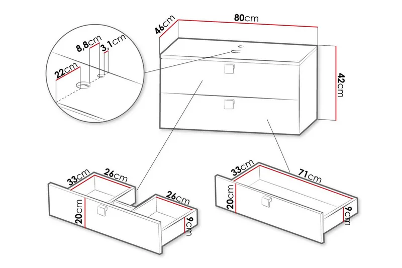 Glenndale Badrumsförvaring Concept 55 White - Hus & renovering - Køkken & bad - Badeværelse - Badeværelsesmøbler - Badeværelsesopbevaring