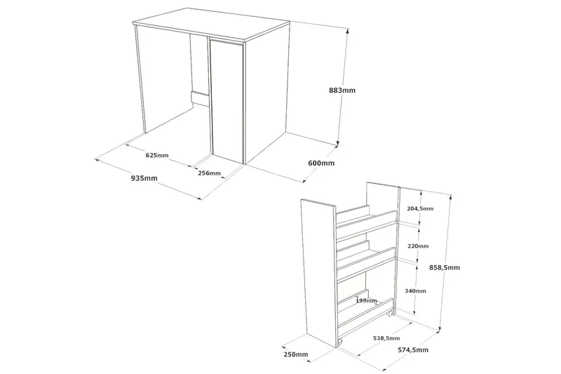 Rinorea Badeværelsesopbevaring 93,5x88,3 cm - Brun - Hus & renovering - Køkken & bad - Badeværelse - Badeværelsesmøbler - Badeværelsesopbevaring