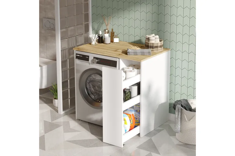 Rinorea Badeværelsesopbevaring 93,5x88,3 cm - Brun - Hus & renovering - Køkken & bad - Badeværelse - Badeværelsesmøbler - Badeværelsesopbevaring