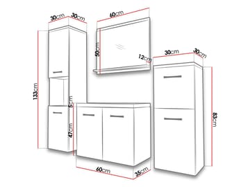 badeværelsessæt Badeværelsesmøbler med håndvask MALO Medfølger ikke Medfølger ikke - Hus & renovering - Køkken & bad - Badeværelse - Badeværelsesmøbler - Komplette møbelpakker