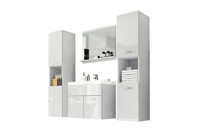 Badeværelsessæt Delorimier XL - Hvid - Hus & renovering - Køkken & bad - Badeværelse - Badeværelsesmøbler - Komplette møbelpakker