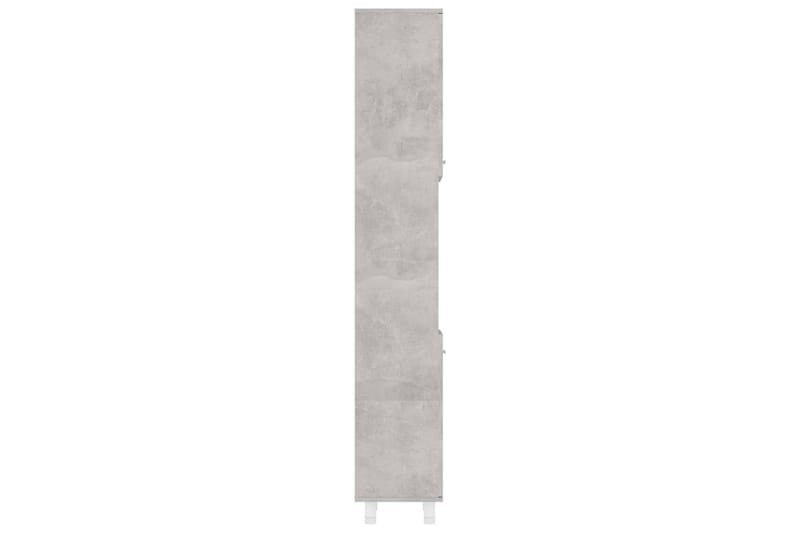 badeværelsesskab 30x30x179 cm spånplade betongrå - Grå - Badeværelsesskab - Vægskabe & højskabe