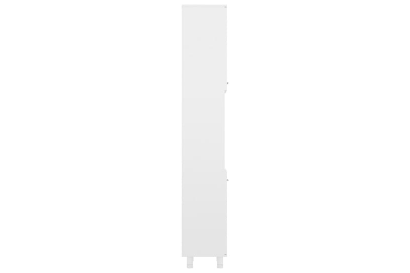 badeværelsesskab 30x30x179 cm spånplade hvid højglans - Hvid - Badeværelsesskab - Vægskabe & højskabe