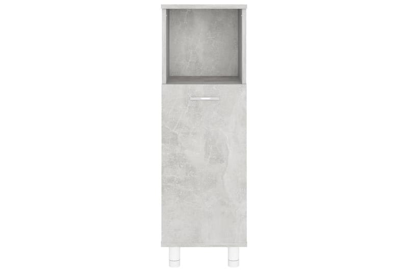 badeværelsesskab 30x30x95 cm spånplade betongrå - Grå - Badeværelsesskab - Vægskabe & højskabe