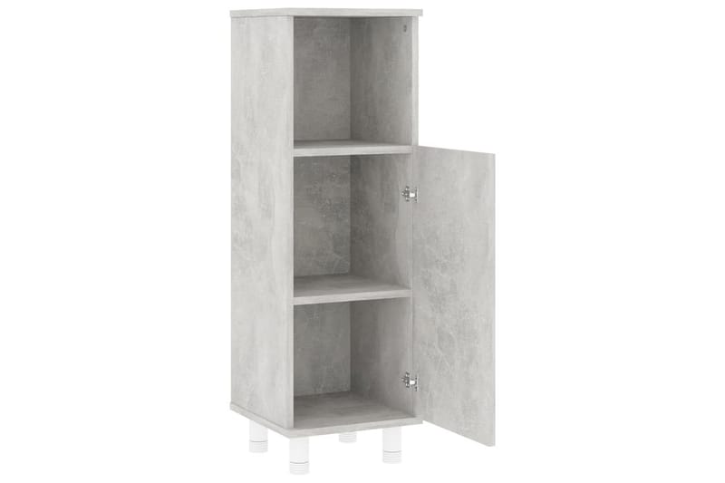 badeværelsesskab 30x30x95 cm spånplade betongrå - Grå - Badeværelsesskab - Vægskabe & højskabe