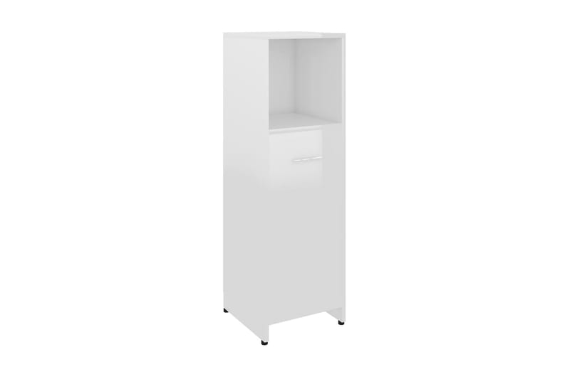 Badeværelsesskab 30X30X95 cm Spånplade Hvid Højglans - Hvid - Hus & renovering - Køkken & bad - Badeværelse - Badeværelsesmøbler - Badeværelsesskab