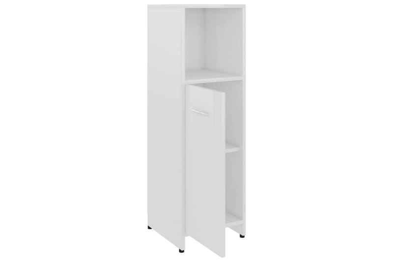 Badeværelsesskab 30X30X95 cm Spånplade Hvid Højglans - Hvid - Hus & renovering - Køkken & bad - Badeværelse - Badeværelsesmøbler - Badeværelsesskab
