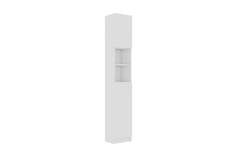 Badeværelsesskab 32X25,5X190 cm Spånplade Hvid Höjglans - Vægskabe & højskabe - Badeværelsesskab