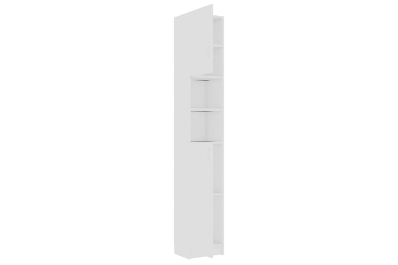 Badeværelsesskab 32X25,5X190 cm Spånplade Hvid - Vasketøjsskab - Vægskabe & højskabe - Badeværelsesskab