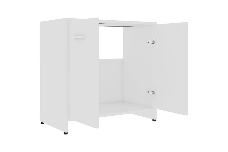 Badeværelsesskab 60X33X58 cm Spånplade Hvid - Hvid - Hus & renovering - Køkken & bad - Badeværelse - Badeværelsesmøbler - Badeværelsesskab