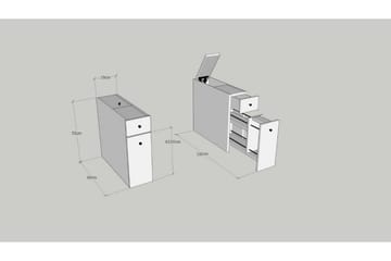 Byrå Antracit - Hus & renovering - Køkken & bad - Badeværelse - Badeværelsesmøbler - Badeværelsesopbevaring