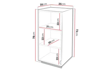 Glenndale Väggskåp 35x35 cm Concept 55 Grey - Hus & renovering - Køkken & bad - Badeværelse - Badeværelsesmøbler - Badeværelsesskab