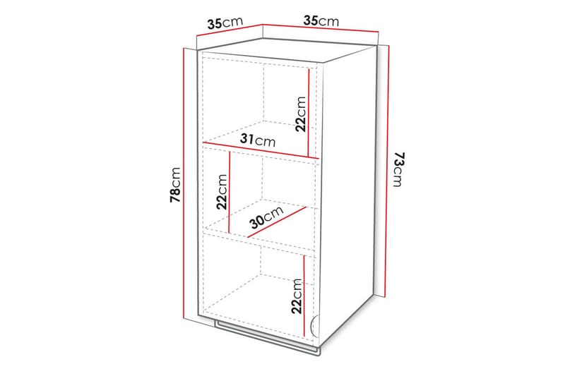 Glenndale Väggskåp 35x35 cm Concept 55 Grey - Hus & renovering - Køkken & bad - Badeværelse - Badeværelsesmøbler - Badeværelsesskab