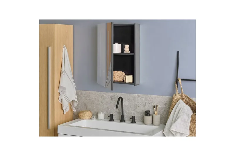 Badeværelsesskab med spejl Cameron - Hus & renovering - Køkken & bad - Badeværelse - Badeværelsesmøbler - Spejlskabe