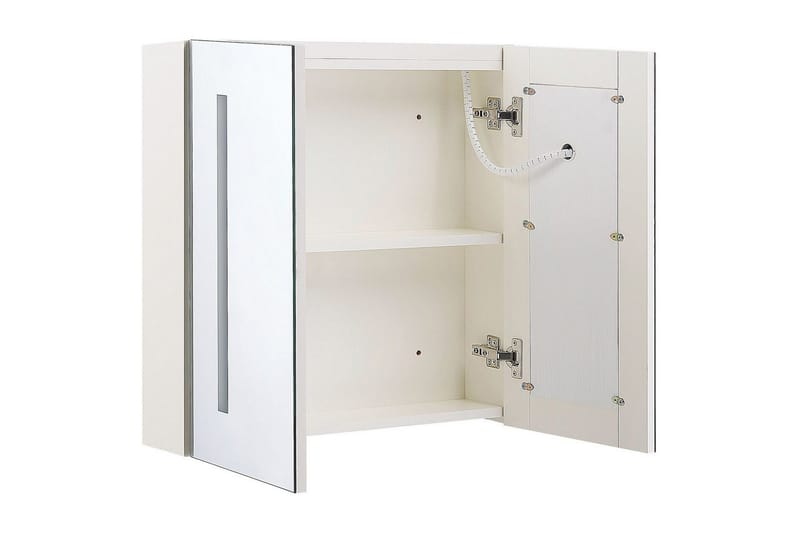 Badeværelsesskab med spejl Chabunco Hvid, Sølv - Hvid, Sølv - Hus & renovering - Køkken & bad - Badeværelse - Badeværelsesmøbler - Spejlskabe
