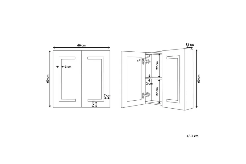 Badeværelsesskab med spejl Mazarredo - Hus & renovering - Køkken & bad - Badeværelse - Badeværelsesmøbler - Spejlskabe