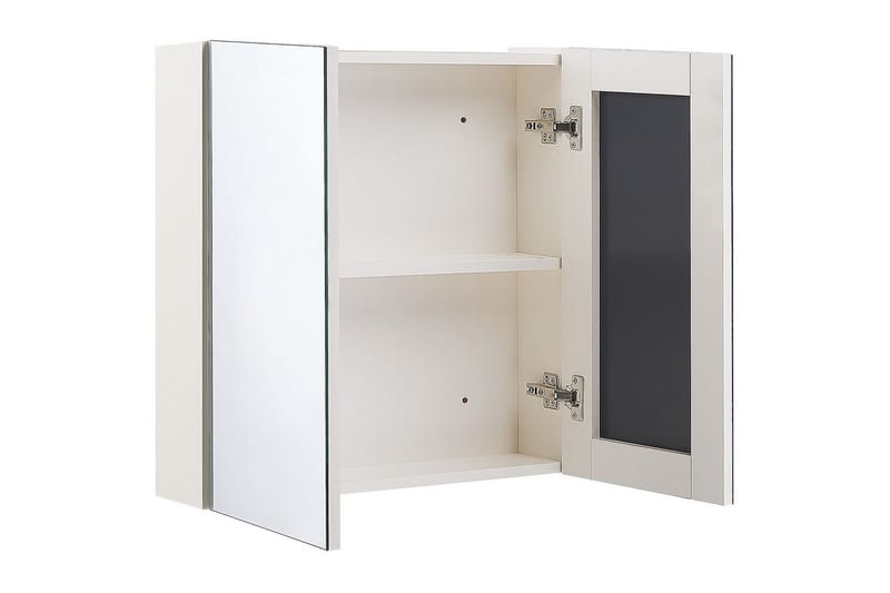 Badeværelsesskab med spejl Navarra Hvid, Sølv, 60x14x60 cm - Hvid, Sølv, 60x14x60 cm - Hus & renovering - Køkken & bad - Badeværelse - Badeværelsesmøbler - Spejlskabe