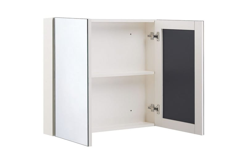 Badeværelsesskab med spejl Navarra Hvid, Sølv, 80x14x70 cm - Hvid, Sølv, 80x14x70 cm - Hus & renovering - Køkken & bad - Badeværelse - Badeværelsesmøbler - Spejlskabe