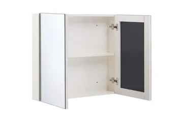 Badeværelsesskab med spejl Navarra Hvid, Sølv, 80x14x70 cm - Hvid, Sølv, 80x14x70 cm - Hus & renovering - Køkken & bad - Badeværelse - Badeværelsesmøbler - Spejlskabe
