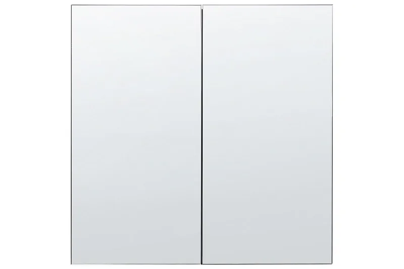 Badeværelsesskab med spejl Navarra Sort, Sølv, 60x14x60 cm - Sort, Sølv, 60x14x60 cm - Hus & renovering - Køkken & bad - Badeværelse - Badeværelsesmøbler - Spejlskabe