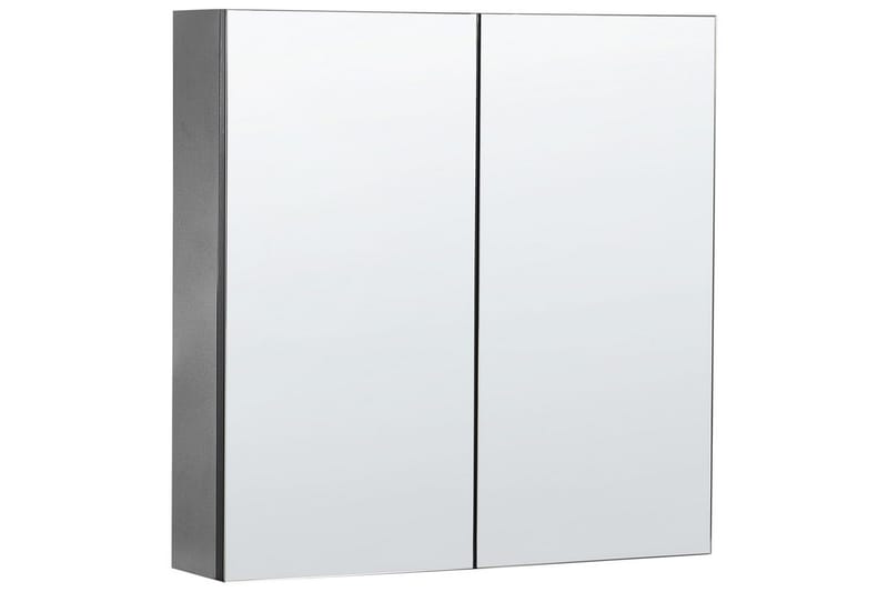 Badeværelsesskab med spejl Navarra Sort, Sølv, 60x14x60 cm - Sort, Sølv, 60x14x60 cm - Hus & renovering - Køkken & bad - Badeværelse - Badeværelsesmøbler - Spejlskabe