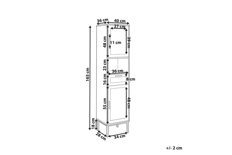 Badeværelsesskab Rosell 40x36x165 cm - 40x36x165 cm - Hus & renovering - Køkken & bad - Badeværelse - Badeværelsesmøbler - Badeværelsesskab