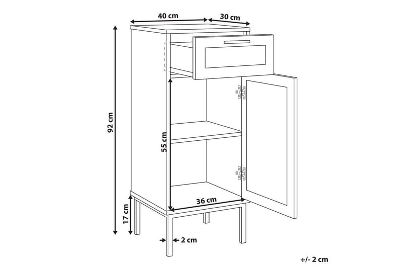 Badeværelsesskab Rosell 40x36x92 cm - 40x36x92 cm - Hus & renovering - Køkken & bad - Badeværelse - Badeværelsesmøbler - Badeværelsesskab