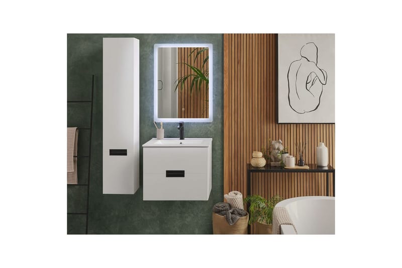 Badeværelsesskab Tudela Hvid - Hvid - Hus & renovering - Køkken & bad - Badeværelse - Badeværelsesmøbler - Badeværelsesskab