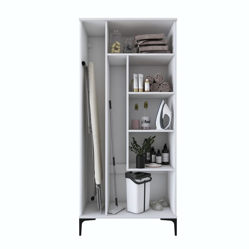 Badeværelsesskab Wallxpert Cleo Hylde (90 x 198,6 x 45 cm) Hvid - Hvid - Hus & renovering - Køkken & bad - Badeværelse - Badeværelsesmøbler - Badeværelsesskab