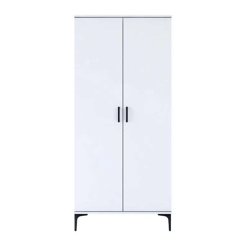 Badeværelsesskab Wallxpert Cleos Shelf (90 x 198,6 x 45 cm) Hvid, Hvid