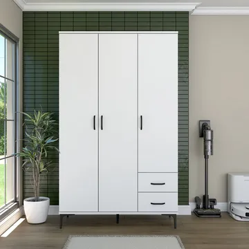 Badeværelsesskab Wallxpert Dara (120 x 198,6 x 45 cm) Hvid - Hvid - Hus & renovering - Køkken & bad - Badeværelse - Badeværelsesmøbler - Badeværelsesskab