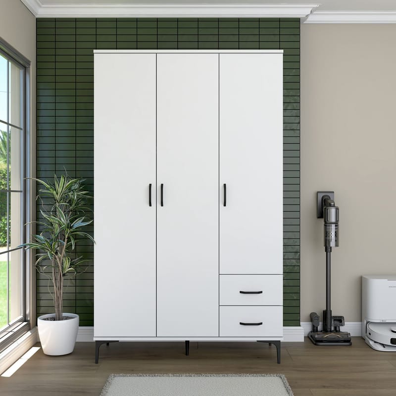 Badeværelsesskab Wallxpert Dara (120 x 198,6 x 45 cm) Hvid - Hvid - Hus & renovering - Køkken & bad - Badeværelse - Badeværelsesmøbler - Badeværelsesskab
