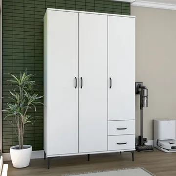 Badeværelsesskab Wallxpert Dara (120 x 198,6 x 45 cm) Hvid - Hvid - Hus & renovering - Køkken & bad - Badeværelse - Badeværelsesmøbler - Badeværelsesskab