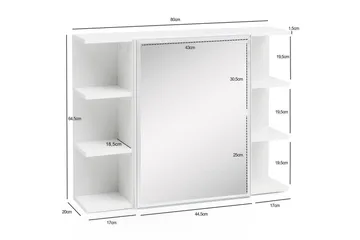 Badeværelsesskab Wohnling Moderne med spejldør lavet af hvid spånplade - Hus & renovering - Køkken & bad - Badeværelse - Badeværelsesmøbler - Spejlskabe